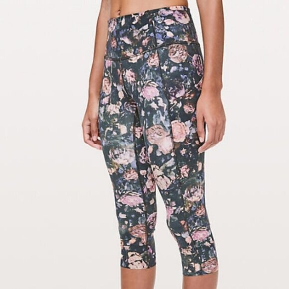 Lululemon Speed Up Crop 21" Frosted‎ Rose Multi 4 - Picture 1 of 9